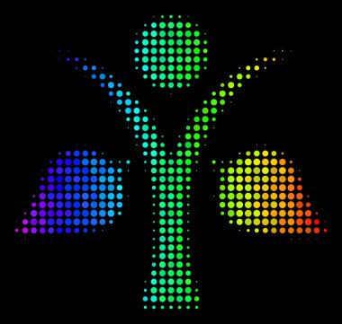 Parlak nokta ekoloji adam simgesi