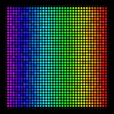 Renkli noktayı Dolgulu Kare simgesi