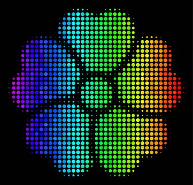 Parlak noktalı çiçek simgesi