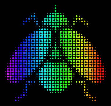 Renkli noktayı sinek böcek simgesini