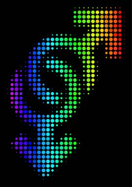 Gökkuşağı renkli piksel Eşcinsel sembol simge