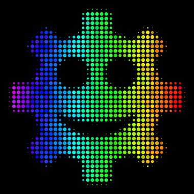 Parlak nokta dişli bir gülümseme Smiley simgesini