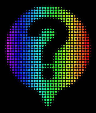 Spektral renkli yardım balonu simgesini noktalı