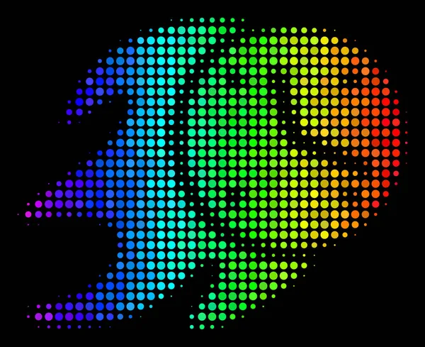 Spektral renkli piksel yangın son tarih saat simgesi — Stok Vektör