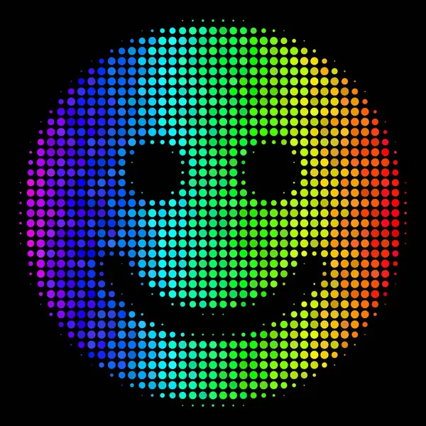 Spectrum Dot Icono de sonrisa alegre — Archivo Imágenes Vectoriales