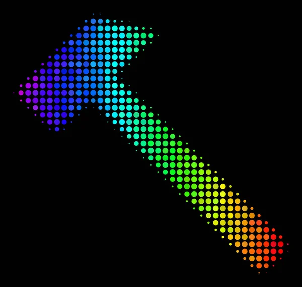 Renkli piksel çekiç simgesi — Stok Vektör
