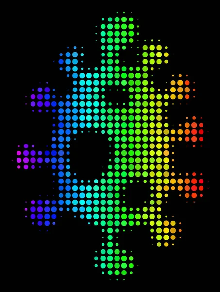 Icône de cellule d'infection par points spectraux — Image vectorielle