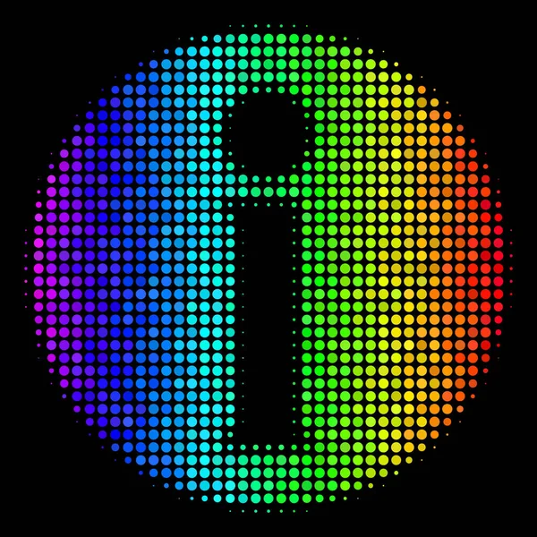 Spectrale gekleurde gestippelde Info pictogram — Stockvector
