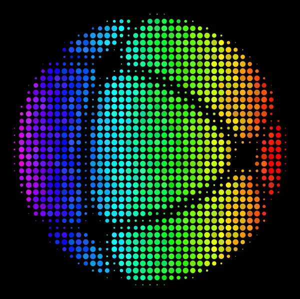 Icono de Internet de píxeles de colores espectrales — Vector de stock