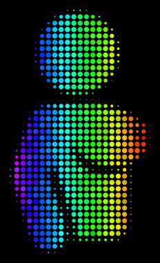 Renkli noktayı çıplak kadın simgesi