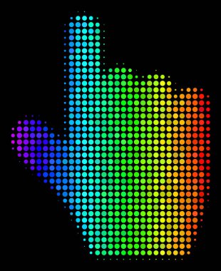 Renkli noktayı işaretçisi parmak simgesine