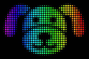 Renkli piksel köpek yavrusu simgesi