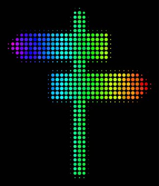 Spektral renkli yol işaretçi simgesi noktalı