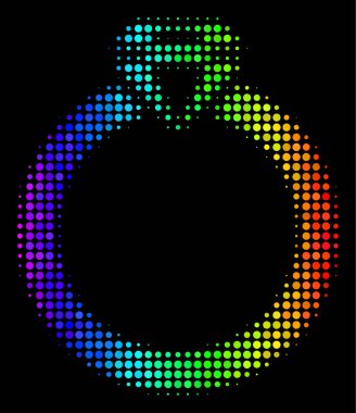 Renkli noktalı yakut yüzük simgesi