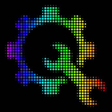 Spektral renkli hizmet araçlar simgesi noktalı