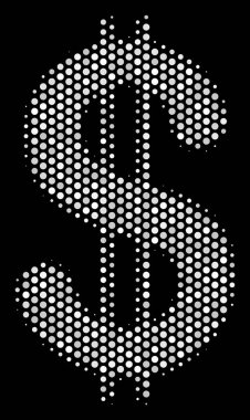 Beyaz piksel dolar simgesi