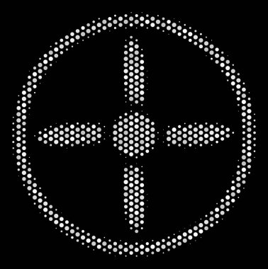 Drone vida simgesi beyaz noktalı