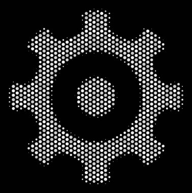 Beyaz nokta dişli simgesini