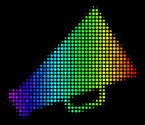 Ícone de Megafone pontilhado colorido — Vetor de Stock