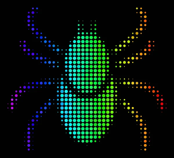 Spectrum Dotted Mite Tick Icon — Stock Vector