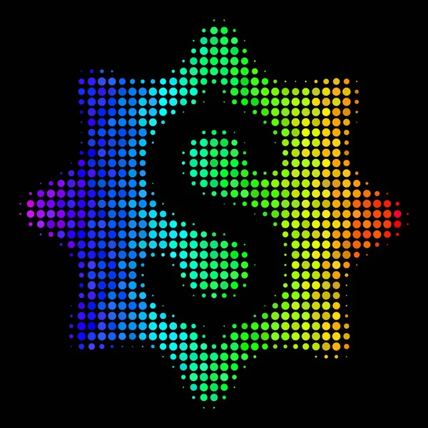 Ikonę nagrodę pieniądze kolorowych pikseli — Wektor stockowy