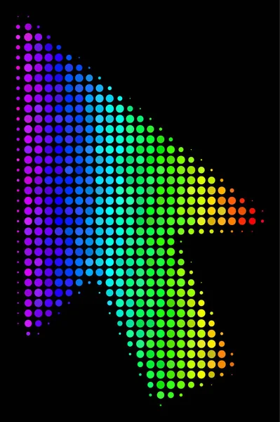 Barevné tečkovaná ikona kurzoru myši — Stockový vektor