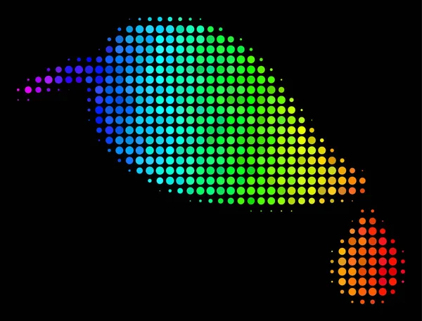 Feuille naturelle de pixel lumineux avec l'icône de goutte — Image vectorielle