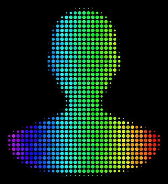 Φασματική χρωματιστές τελείες πρόσωπο εικονίδιο — Διανυσματικό Αρχείο