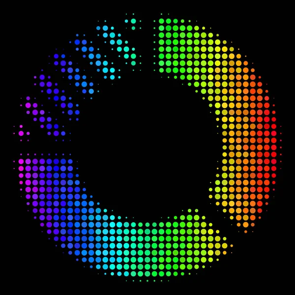 Icône graphique à secteurs Pixel lumineux — Image vectorielle