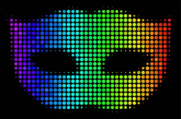 Spektrum Pixel adatvédelmi maszk ikonjára — Stock Vector