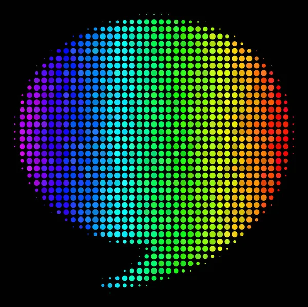 Ícono de cita de píxeles de color espectral — Vector de stock