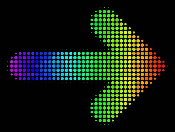 光谱彩色点向右箭头图标 — 图库矢量图片