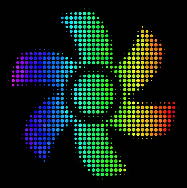 Kolorowe kropki ikona wirnika — Wektor stockowy