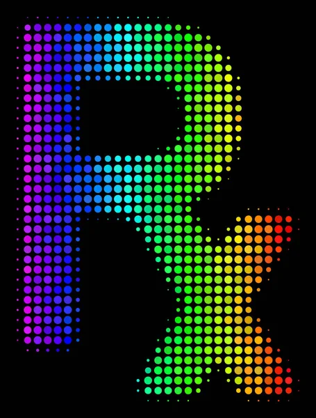 Colored Pixel Rx Symbol Icon — Stock Vector