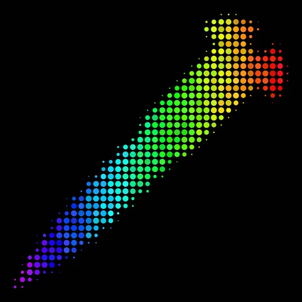 Spektrum gepunktete Schraube Symbol — Stockvektor