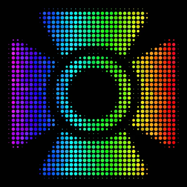 Spectrum Dot Icono de luz de búsqueda — Vector de stock