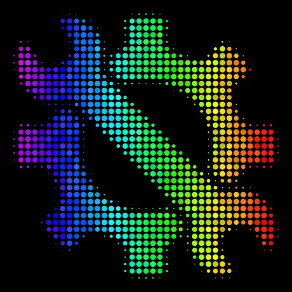 Regenboog gekleurde pictogram Pixel Service Tools — Stockvector