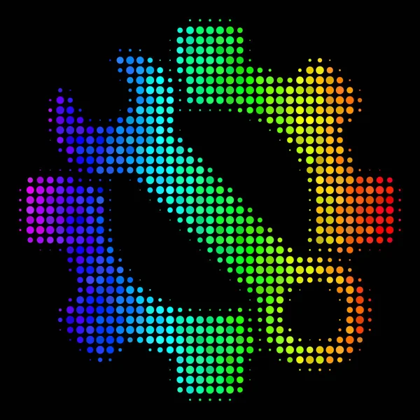 Icono de herramientas de servicio punteadas de color espectral — Vector de stock