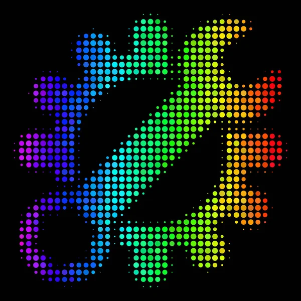 Icono de herramientas de servicio de píxeles de color espectral — Vector de stock