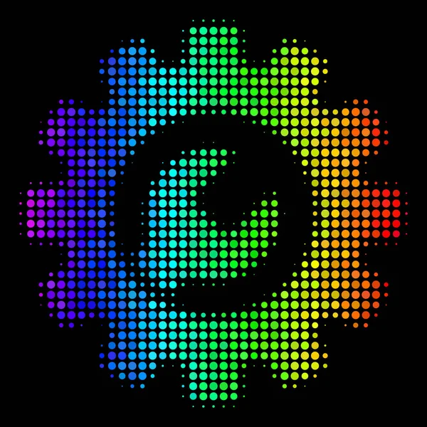 Duha barevné tečkovaný služby nástroje ikonu — Stockový vektor