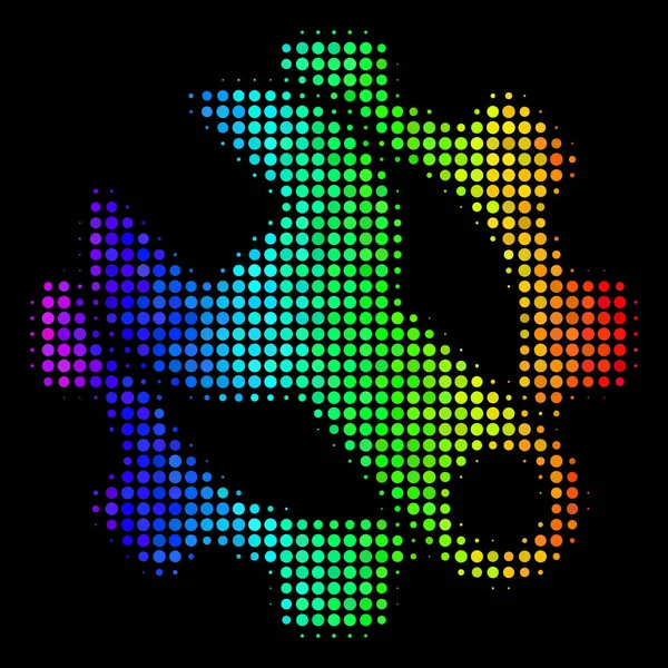 Icono de herramientas de servicio de píxeles de color espectral — Vector de stock