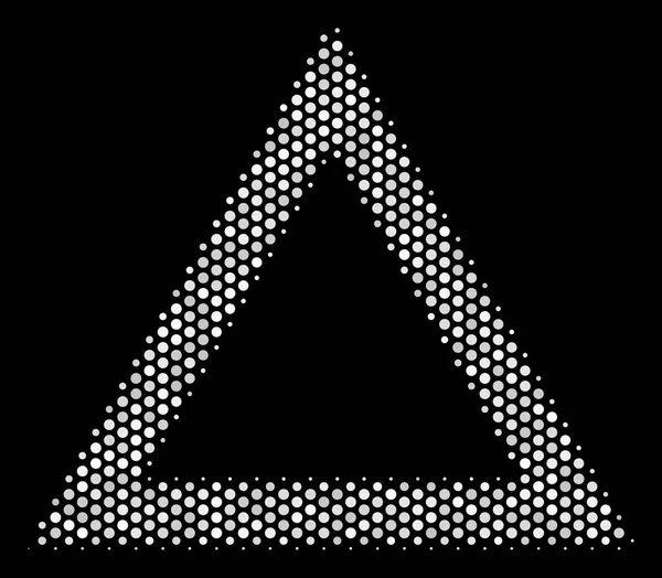 Witte korrelig Contour driehoekje — Stockvector