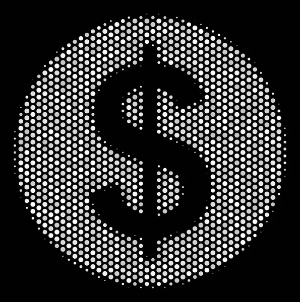 Weißes Pixelgeld-Symbol — Stockvektor