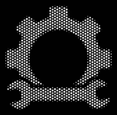 Hizmet araçlar simgesi beyaz noktalı