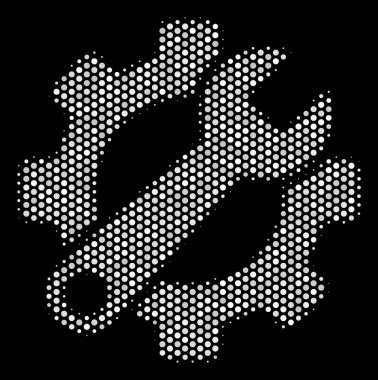 Hizmet araçlar simgesi beyaz noktalı