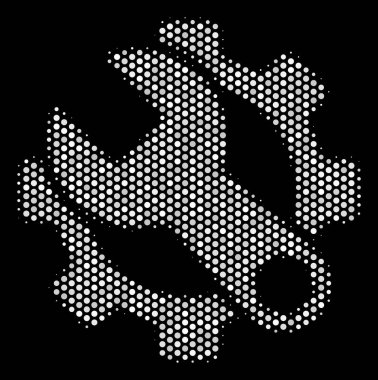 Beyaz piksel hizmet araçlar simgesi