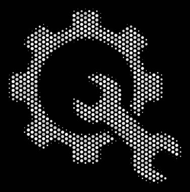 Beyaz noktalı resim hizmet araçlar simgesi