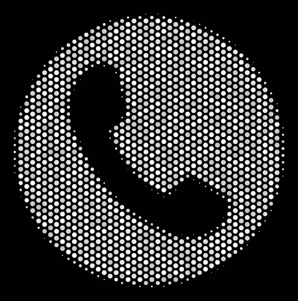 Icône de numéro de téléphone White Dot — Image vectorielle