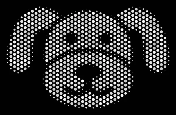 White Dot Puppy Icon — Stock Vector