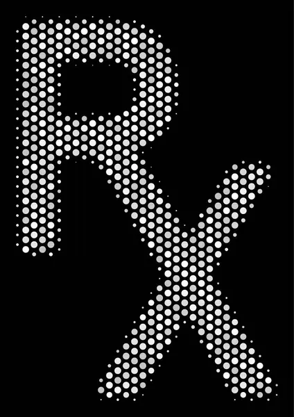 Białe kropki Rx medycznych Symbol ikonę — Wektor stockowy